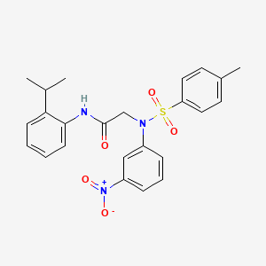 molecular formula C24H25N3O5S B4094756 N~1~-(2-isopropylphenyl)-N~2~-[(4-methylphenyl)sulfonyl]-N~2~-(3-nitrophenyl)glycinamide 