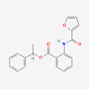 1-phenylethyl 2-(2-furoylamino)benzoate