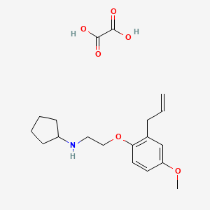 molecular formula C19H27NO6 B4094769 N-[2-(4-methoxy-2-prop-2-enylphenoxy)ethyl]cyclopentanamine;oxalic acid 