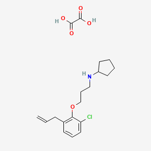 molecular formula C19H26ClNO5 B4094772 N-[3-(2-allyl-6-chlorophenoxy)propyl]cyclopentanamine oxalate 