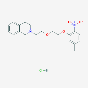 molecular formula C20H25ClN2O4 B4094783 2-{2-[2-(5-methyl-2-nitrophenoxy)ethoxy]ethyl}-1,2,3,4-tetrahydroisoquinoline hydrochloride 