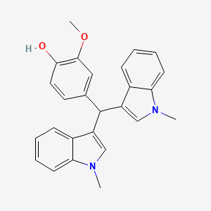 Phenol, 4-[bis(1-methyl-1H-indol-3-yl)methyl]-2-methoxy-