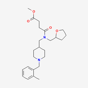 methyl 4-[{[1-(2-methylbenzyl)-4-piperidinyl]methyl}(tetrahydro-2-furanylmethyl)amino]-4-oxobutanoate