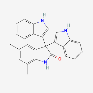 molecular formula C26H21N3O B4094810 5',7'-dimethyl-1H,1''H-3,3':3',3''-terindol-2'(1'H)-one 