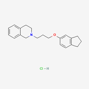 molecular formula C21H26ClNO B4094833 2-[3-(2,3-dihydro-1H-inden-5-yloxy)propyl]-3,4-dihydro-1H-isoquinoline;hydrochloride 