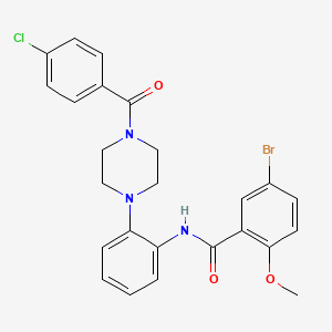 5-bromo-N-[2-[4-(4-chlorobenzoyl)piperazin-1-yl]phenyl]-2-methoxybenzamide