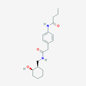 N-[4-[2-[[(1R,2R)-2-hydroxycyclohexyl]methylamino]-2-oxoethyl]phenyl]butanamide