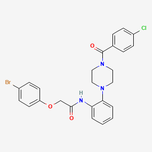 2-(4-bromophenoxy)-N-(2-{4-[(4-chlorophenyl)carbonyl]piperazin-1-yl}phenyl)acetamide