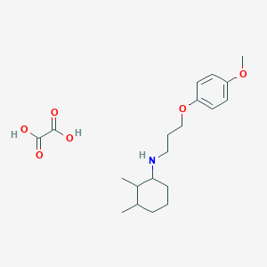 N-[3-(4-methoxyphenoxy)propyl]-2,3-dimethylcyclohexan-1-amine;oxalic acid