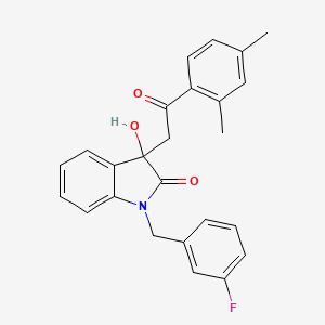 3-[2-(2,4-dimethylphenyl)-2-oxoethyl]-1-(3-fluorobenzyl)-3-hydroxy-1,3-dihydro-2H-indol-2-one