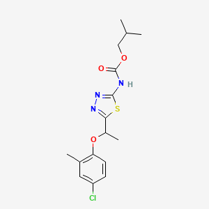 2-methylpropyl N-[5-[1-(4-chloro-2-methylphenoxy)ethyl]-1,3,4-thiadiazol-2-yl]carbamate