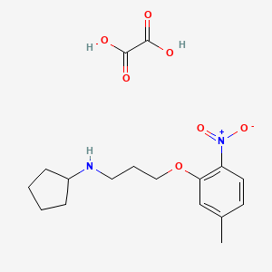 molecular formula C17H24N2O7 B4094890 N-[3-(5-methyl-2-nitrophenoxy)propyl]cyclopentanamine;oxalic acid 