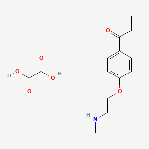 molecular formula C14H19NO6 B4094896 1-[4-[2-(Methylamino)ethoxy]phenyl]propan-1-one;oxalic acid 