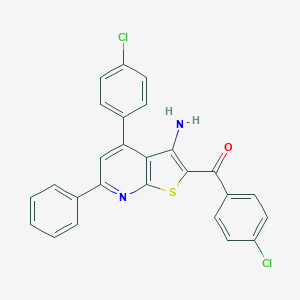 [3-Amino-4-(4-chlorophenyl)-6-phenylthieno[2,3-b]pyridin-2-yl](4-chlorophenyl)methanone