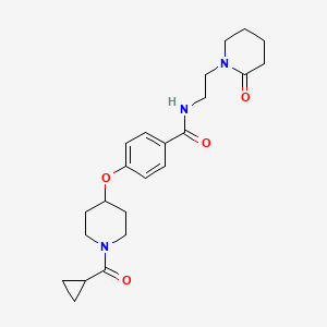 4-{[1-(cyclopropylcarbonyl)-4-piperidinyl]oxy}-N-[2-(2-oxo-1-piperidinyl)ethyl]benzamide