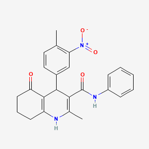 2-methyl-4-(4-methyl-3-nitrophenyl)-5-oxo-N-phenyl-1,4,5,6,7,8-hexahydroquinoline-3-carboxamide