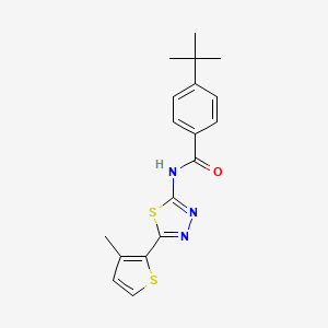 4-tert-butyl-N-[5-(3-methylthiophen-2-yl)-1,3,4-thiadiazol-2-yl]benzamide