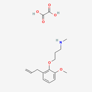 molecular formula C16H23NO6 B4094975 3-(2-methoxy-6-prop-2-enylphenoxy)-N-methylpropan-1-amine;oxalic acid 