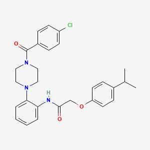 N-(2-{4-[(4-chlorophenyl)carbonyl]piperazin-1-yl}phenyl)-2-[4-(propan-2-yl)phenoxy]acetamide