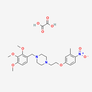 1-[2-(3-Methyl-4-nitrophenoxy)ethyl]-4-[(2,3,4-trimethoxyphenyl)methyl]piperazine;oxalic acid