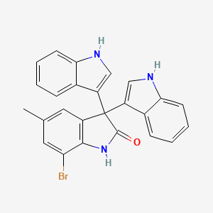 molecular formula C25H18BrN3O B4095039 7-bromo-3,3-bis(1H-indol-3-yl)-5-methyl-1H-indol-2-one 