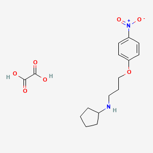 molecular formula C16H22N2O7 B4095067 N-[3-(4-nitrophenoxy)propyl]cyclopentanamine;oxalic acid 