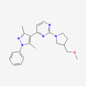 4-(3,5-dimethyl-1-phenyl-1H-pyrazol-4-yl)-2-[3-(methoxymethyl)-1-pyrrolidinyl]pyrimidine