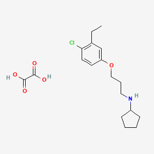 N-[3-(4-chloro-3-ethylphenoxy)propyl]cyclopentanamine oxalate