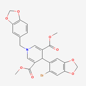 dimethyl 1-(1,3-benzodioxol-5-ylmethyl)-4-(6-bromo-1,3-benzodioxol-5-yl)-1,4-dihydro-3,5-pyridinedicarboxylate