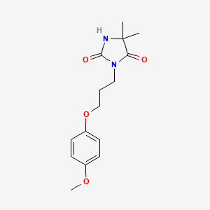 3-[3-(4-methoxyphenoxy)propyl]-5,5-dimethyl-2,4-imidazolidinedione