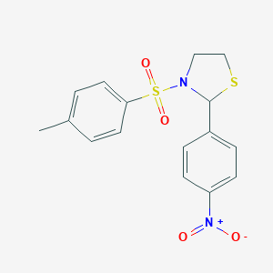 2-{4-Nitrophenyl}-3-[(4-methylphenyl)sulfonyl]-1,3-thiazolidine