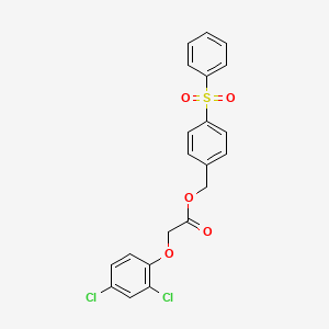 molecular formula C21H16Cl2O5S B4095207 4-(phenylsulfonyl)benzyl (2,4-dichlorophenoxy)acetate 