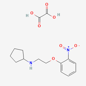 molecular formula C15H20N2O7 B4095217 N-[2-(2-nitrophenoxy)ethyl]cyclopentanamine;oxalic acid 