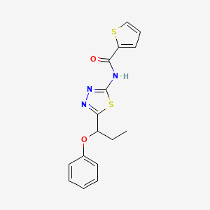 N-[5-(1-phenoxypropyl)-1,3,4-thiadiazol-2-yl]-2-thiophenecarboxamide