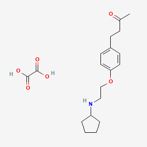 4-[4-[2-(Cyclopentylamino)ethoxy]phenyl]butan-2-one;oxalic acid