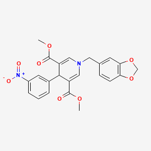 dimethyl 1-(1,3-benzodioxol-5-ylmethyl)-4-(3-nitrophenyl)-1,4-dihydro-3,5-pyridinedicarboxylate