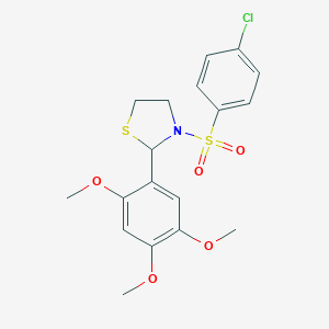 3-(4-Chloro-benzenesulfonyl)-2-(2,4,5-trimethoxy-phenyl)-thiazolidine