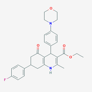 Ethyl 7-(4-fluorophenyl)-2-methyl-4-[4-(morpholin-4-yl)phenyl]-5-oxo-1,4,5,6,7,8-hexahydroquinoline-3-carboxylate