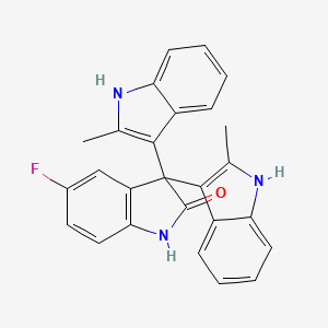 5-fluoro-3,3-bis(2-methyl-1H-indol-3-yl)-1H-indol-2-one