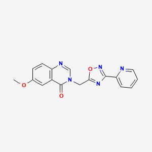 6-methoxy-3-[(3-pyridin-2-yl-1,2,4-oxadiazol-5-yl)methyl]quinazolin-4(3H)-one