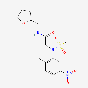 N~2~-(2-methyl-5-nitrophenyl)-N~2~-(methylsulfonyl)-N~1~-(tetrahydro-2-furanylmethyl)glycinamide