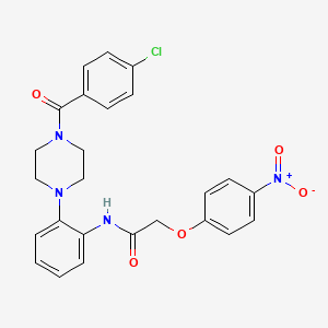 N-{2-[4-(4-chlorobenzoyl)-1-piperazinyl]phenyl}-2-(4-nitrophenoxy)acetamide