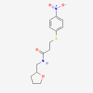 3-[(4-nitrophenyl)thio]-N-(tetrahydro-2-furanylmethyl)propanamide