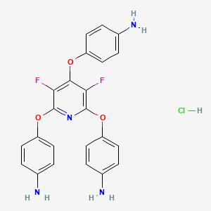 4-[2,6-Bis(4-aminophenoxy)-3,5-difluoropyridin-4-yl]oxyaniline;hydrochloride