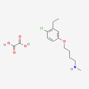 molecular formula C15H22ClNO5 B4095343 4-(4-chloro-3-ethylphenoxy)-N-methylbutan-1-amine;oxalic acid 