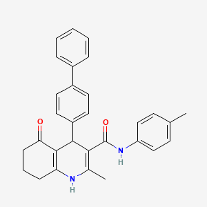 4-(4-biphenylyl)-2-methyl-N-(4-methylphenyl)-5-oxo-1,4,5,6,7,8-hexahydro-3-quinolinecarboxamide