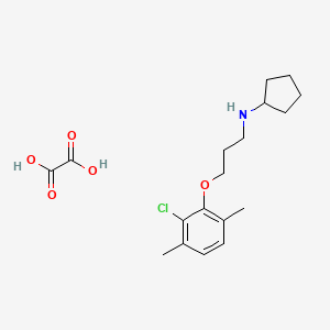 N-[3-(2-chloro-3,6-dimethylphenoxy)propyl]cyclopentanamine;oxalic acid