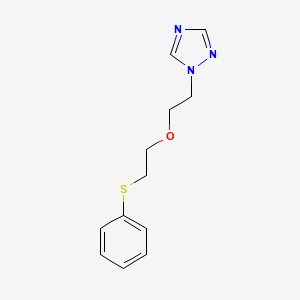 molecular formula C12H15N3OS B4095401 1-{2-[2-(phenylthio)ethoxy]ethyl}-1H-1,2,4-triazole 