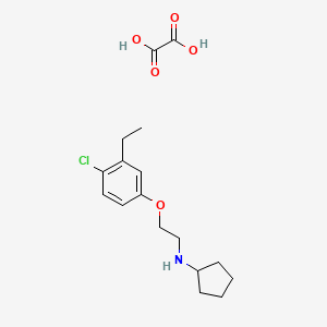 N-[2-(4-chloro-3-ethylphenoxy)ethyl]cyclopentanamine;oxalic acid