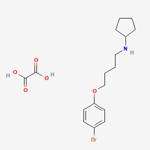 molecular formula C17H24BrNO5 B4095415 N-[4-(4-bromophenoxy)butyl]cyclopentanamine;oxalic acid 